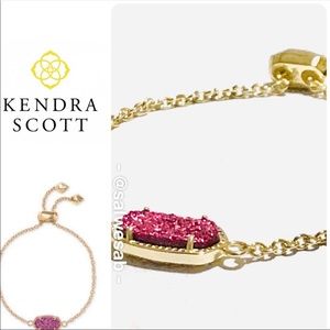 Kendra Scott Adjustable chain sliding Elaina Bracelet Fuchsia